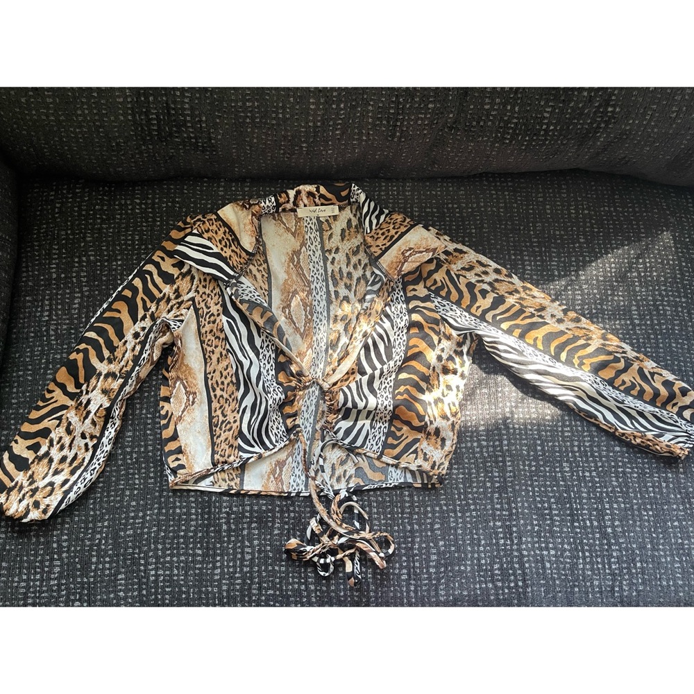Animal print long sleeve top